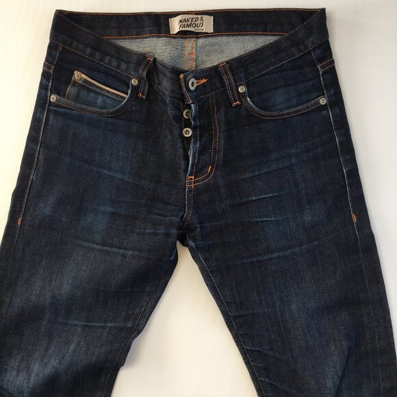 Naked & Famous Super Guy Stretch Selvedge Button Fly Jeans 30 - Picture 2 of 10